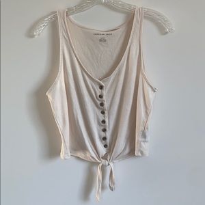 Cream American Eagle Tank Top